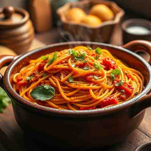 Liberian Spaghetti - Spicy Sauce & One-Pot Pasta Recipe